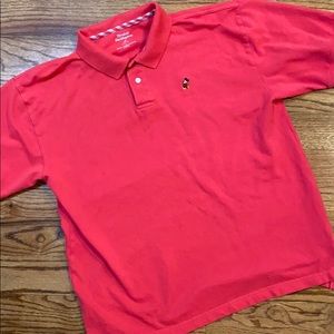 🏰 DISNEYLAND Disney World Pink / Red Polo SZ L